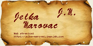 Jelka Marovac vizit kartica